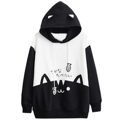 Women sweatshirt Cat Print hoodies