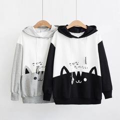 Women sweatshirt Cat Print hoodies