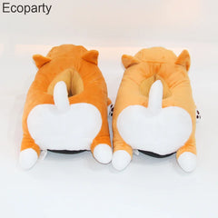 Winter Lovely Shiba Cotton Slippers for Women