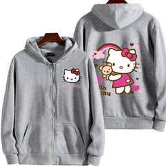 Women's Zipper Hello Kitty Hoodie