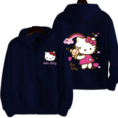 Women's Zipper Hello Kitty Hoodie