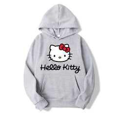 Women Hoodie Hello Kitty Oversized Pullover