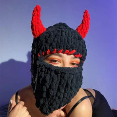 Kawaii Cute Bunny Ears Knitted Balaclava Face Cover Mask