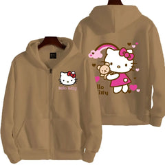 Women's Zipper Hello Kitty Hoodie