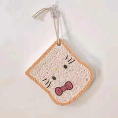 Kawaii Hello Kitty Toast Dishwashing Sponge