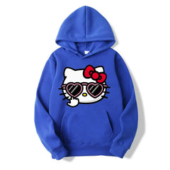 Sanrio Hello Kitty Hoodie Women Solid Colors