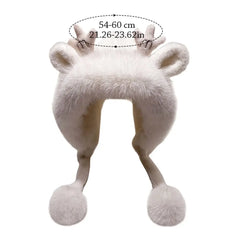 Kawaii Plush Cute Bomber Hat for Women