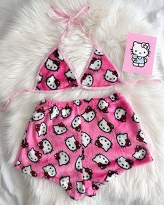 2Pcs Hello Kitty Women's Pajamas Sanrio Pajama Set Homewear