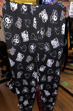 Kawaii Hello Kitty Kuromi Flannel Pajamas