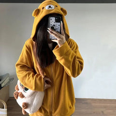 Kawaii Bear Zip Up Hoodies