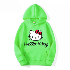 Women Hoodie Hello Kitty Oversized Pullover