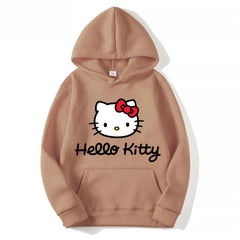 Women Hoodie Hello Kitty Oversized Pullover