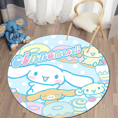Sanrio Kuromi Cartoon HD Printed Round Carpet 3