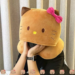 Hello Kittys Hooded U-Shaped Pillow and Warm Hand Pillow