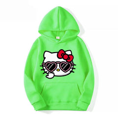 Sanrio Hello Kitty Hoodie Women Solid Colors