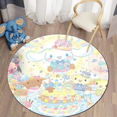 Sanrio Kuromi Cartoon HD Printed Round Carpet 3