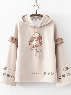Kawaii Hoodies Anime Cotton Fleece Sweatshirt