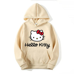 Women Hoodie Hello Kitty Oversized Pullover