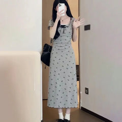 Sweet Kawaii Bow Print Lace Dress