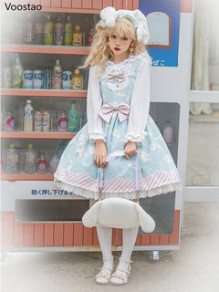 Sweet Lolita Style Cartoon Print Princess Dress