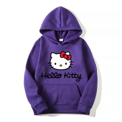Women Hoodie Hello Kitty Oversized Pullover