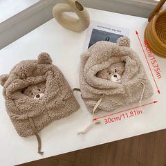 Women Cute Bear Ear Beanies Hat