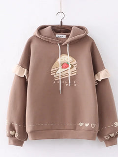 Kawaii Hoodies Anime Cotton Fleece Sweatshirt
