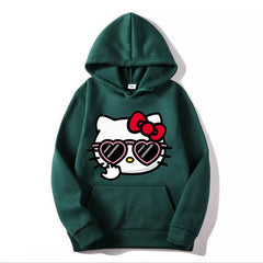 Sanrio Hello Kitty Hoodie Women Solid Colors