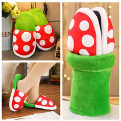 Piranha plant Cotton Slippers