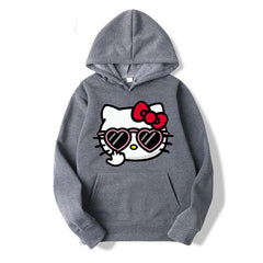 Sanrio Hello Kitty Hoodie Women Solid Colors