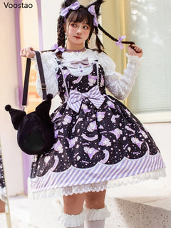Sweet Lolita Style Cartoon Print Princess Dress