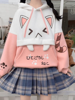 Kawaii Hoodies Anime Cotton Fleece Sweatshirt