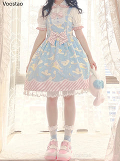 Sweet Lolita Style Cartoon Print Princess Dress