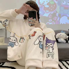 Kawaii Sanrio Kuromi Two Piece Pajamas