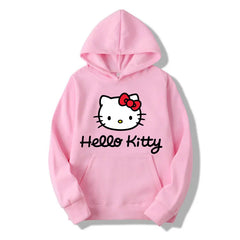 Women Hoodie Hello Kitty Oversized Pullover
