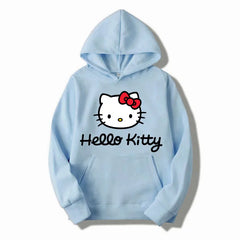Women Hoodie Hello Kitty Oversized Pullover