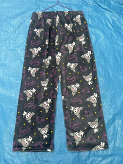 Kawaii Hello Kitty Kuromi Flannel Pajamas