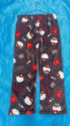 Kawaii Hello Kitty Kuromi Flannel Pajamas