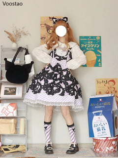 Sweet Lolita Style Cartoon Print Princess Dress