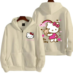 Women's Zipper Hello Kitty Hoodie