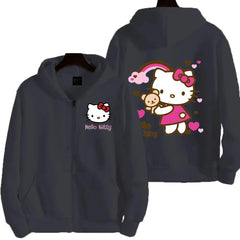Women's Zipper Hello Kitty Hoodie