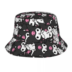 Kawaii Kuromi Pattern Bucket Hats