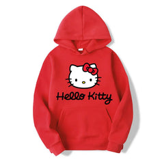 Women Hoodie Hello Kitty Oversized Pullover