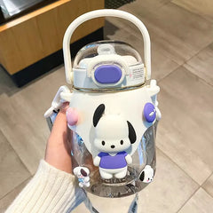 Sanrio Hello Kitty Straw Pot Belly Cup Water Bottle