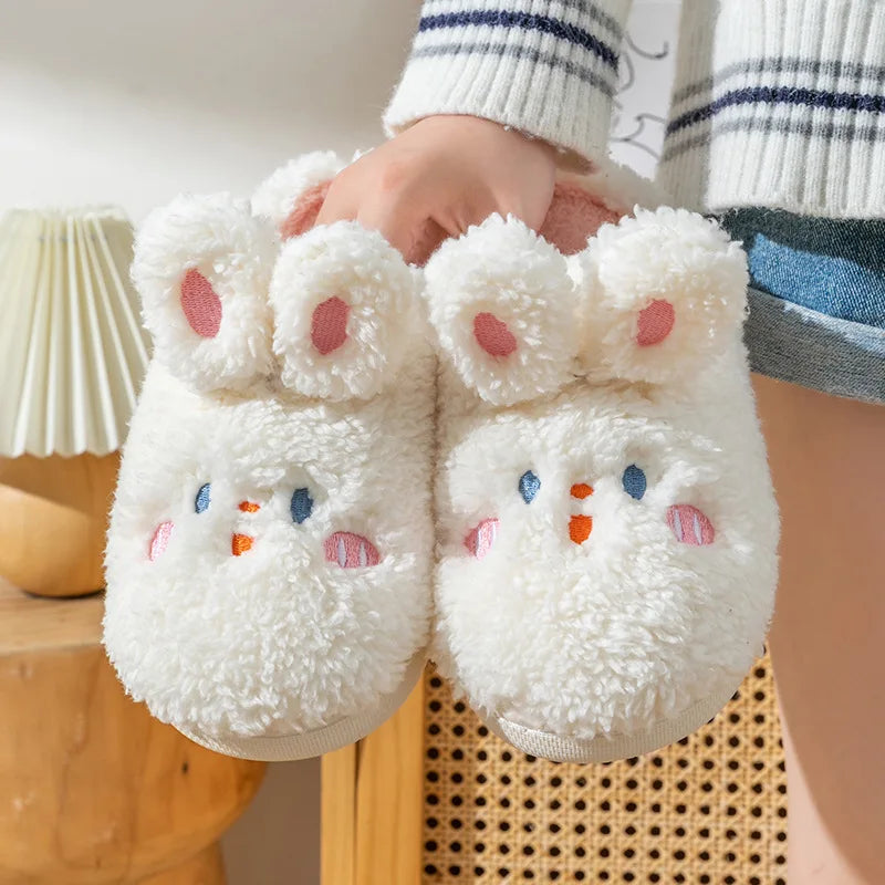 Warm Woman Couple Cotton Slippers