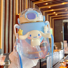 Sanrio Hello Kitty Straw Pot Belly Cup Water Bottle