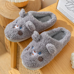 Warm Woman Couple Cotton Slippers