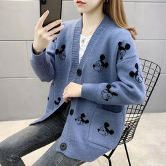 Mickey Knitted Cardigan Sweaters