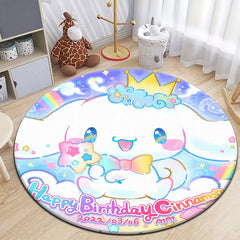 Sanrio Kuromi Cartoon HD Printed Round Carpet 2