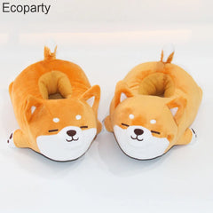 Winter Lovely Shiba Cotton Slippers for Women